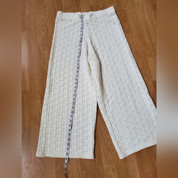 🌻 JOIE 🌻 NEW - 2 Piece Open-Knit Tank & Wide Leg Pants Set - [Large, Ivory] - Picture 10 of 14